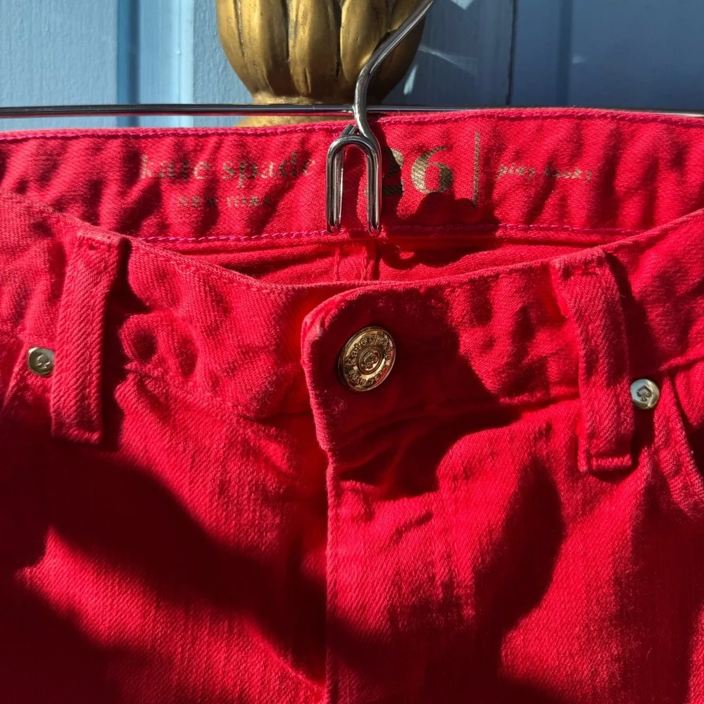 Kate Spade Jeans Red Vibrant size 26